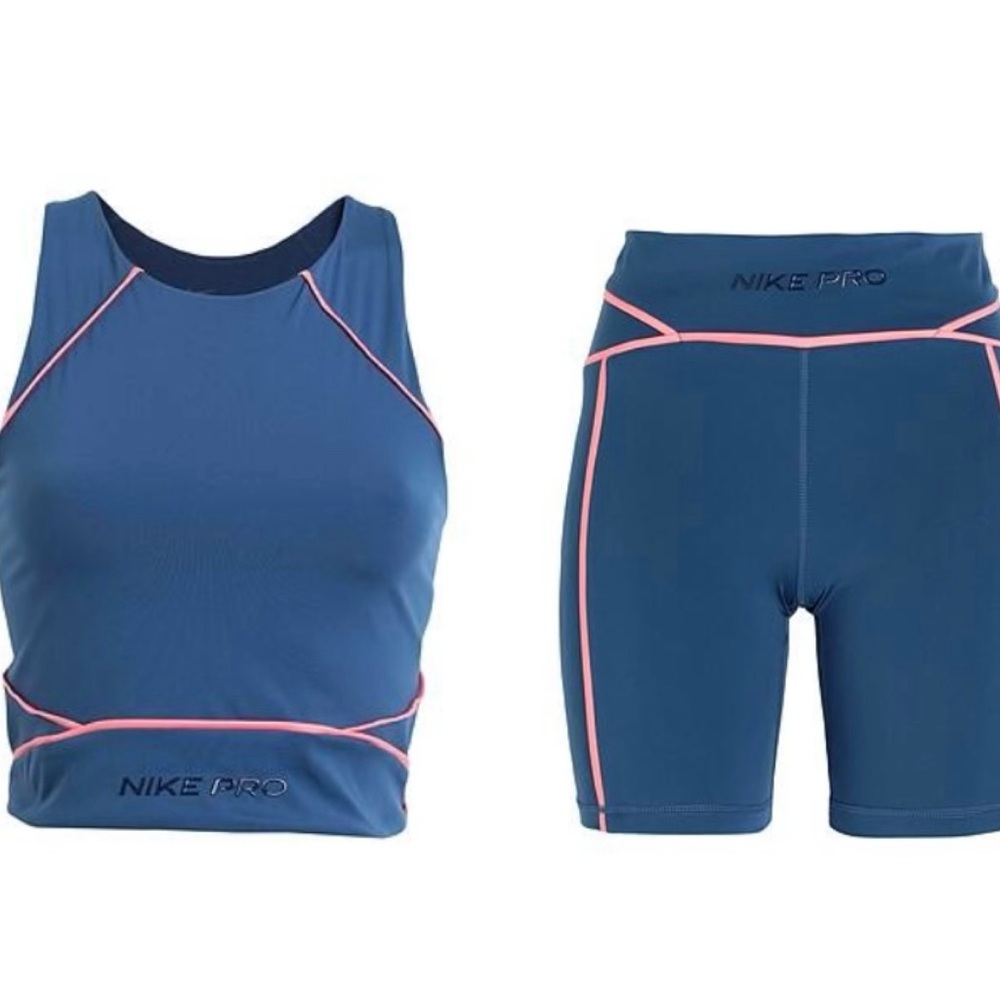 Nike Pro Women's Sport Set - Blue and Pink